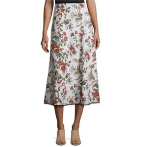 McQ Alexander McQueen Floral Cream Skirt size IT 40 Small 6